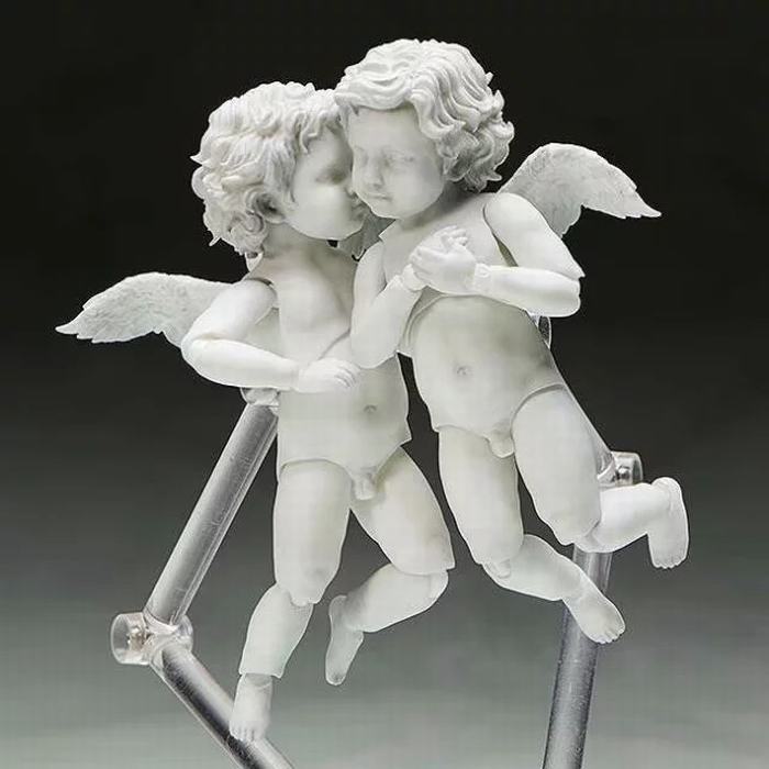 天使像　ふたりver　フィギュア　【figma】 SP-076 Figma SP-076 桌面美术馆天使像丘比特盒装手办摆件模型约10CM