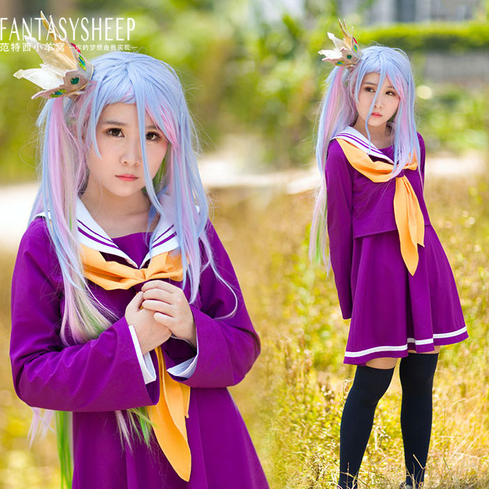 Ϸ NO GAME NO LIFE cosplayŮװɫȹװ S M Lǰ3Ԥ