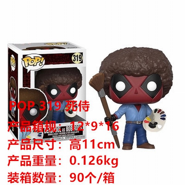 POP 319 FUNKO  DEADPOOL Xս X-MEN  ˹ Bob Ross ְģͰڼ11CM һ90 12X9X16CM