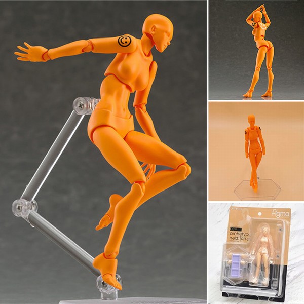 Figma ��ɫ����2.0 Ů�� ����� ��ɫ�ɶ��ְ�ڼ� 15CM  һ��50��