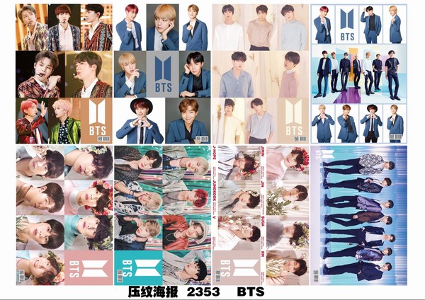 BTS���������� ��̩�� �����־8��һ��ѹ�ƺ���5������ 42X29CM