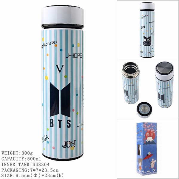 BTS ���������� ȫ�����˫�� 304������ڵ� ���±����� 500ML