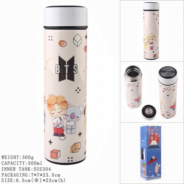 BTS���������� BT21����ȫ�����˫�� 304������ڵ� ���±����� 500ML