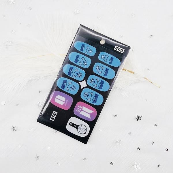 BTS���������� ���������ܱ� BT21 С�� ������ָ����DIY��Ʒ 5.5X10.5CM 8G 5������