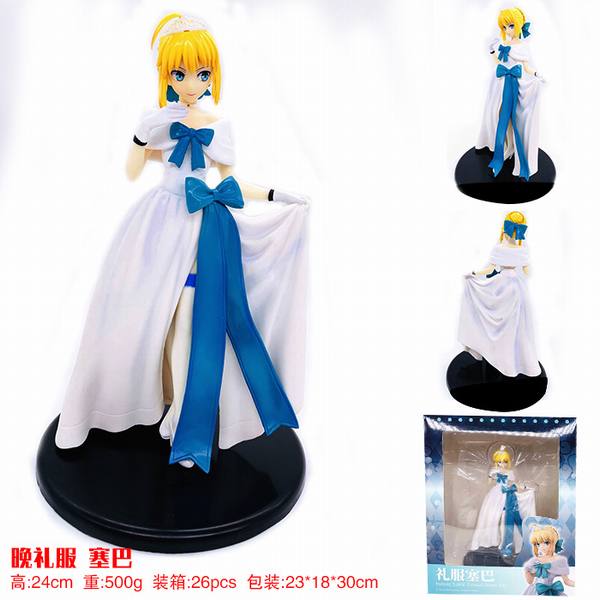 Fate����֮ҹ ��������� ����Ů ��װ�ְ�ڼ�ģ�� 24CM 500G 23X18X30CM һ��26��