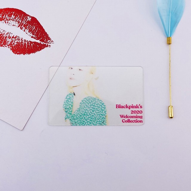 Blackpinkڷۺ Rose ɫ͸СƬƬ ݳٷܱͬ 5.4X8.6CM 4G 5
