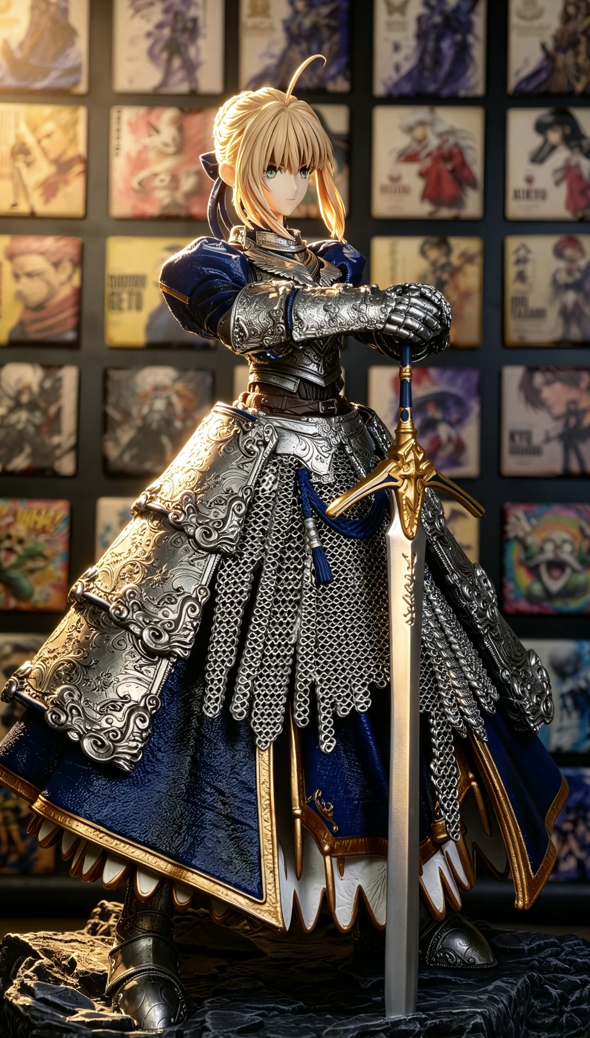 Fate ���� FGO ����saber ���� GK  ��װ�ְ� ��43cm