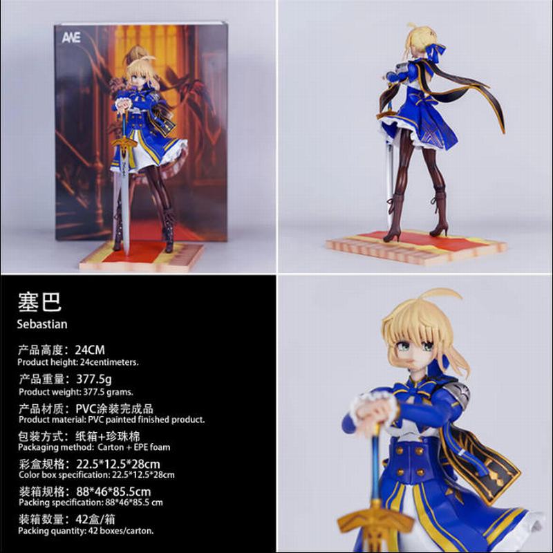 ���� fate ���������� ���� saber ��װ�ְ� ��24cm һ��42��